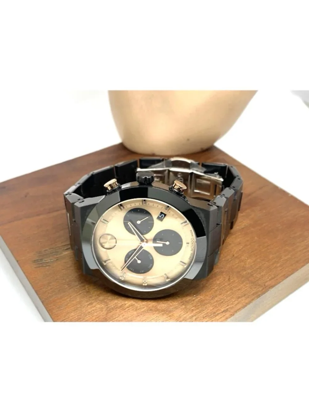 Movado Men's Watch 3600897 Bold Swiss Quartz Chronograph Black Steel 44.5mm